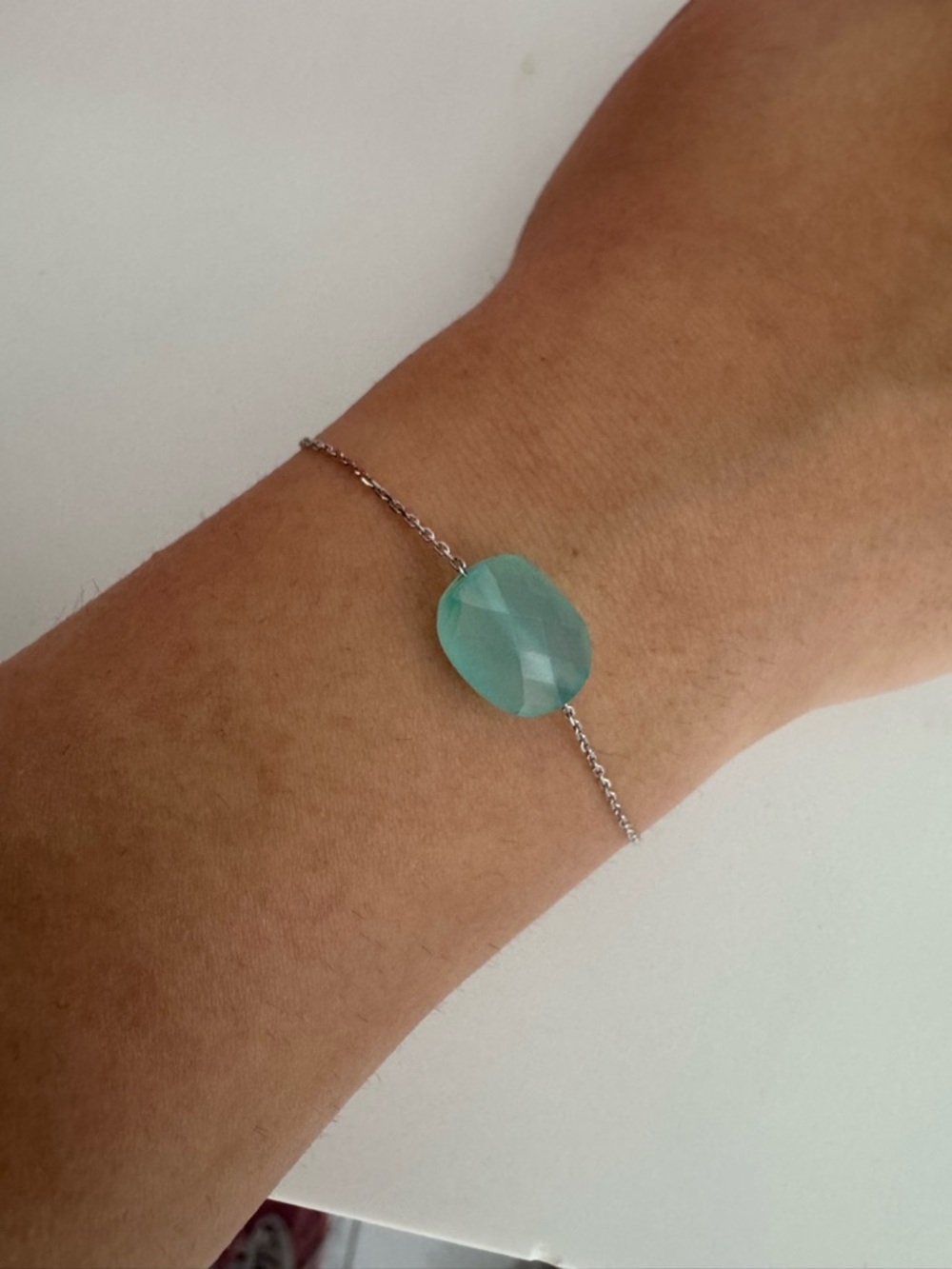 Morganne Bello white gold cushion gemstone bracelet